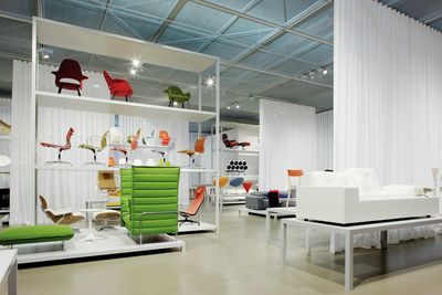 Gordijnsystemen, Colorama 1, Room shot "Vitra Booth"