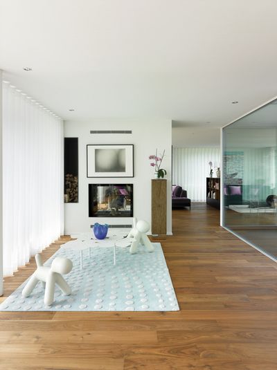 Gordijnsystemen, SG 6010, Colorama 1, Room shot "Private Home", Gümligen, Switzerland, Wave