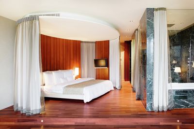 Gordijnsystemen, Customer Fabrics, Room shot "Hotel Park Weggis", Switzerland